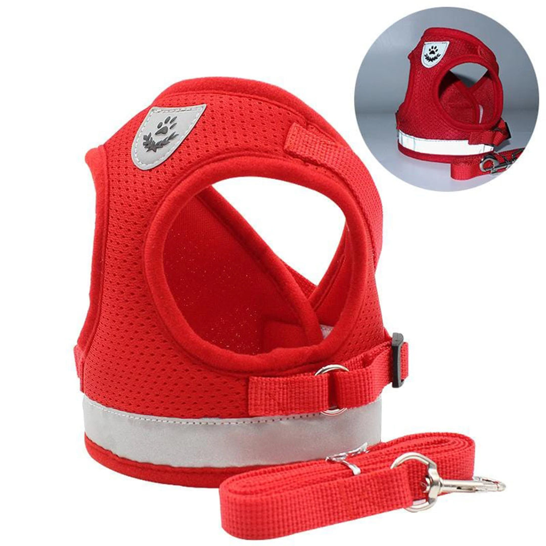 Peitoral respirável para cães e gatos pequenos, leve, seguro e visível