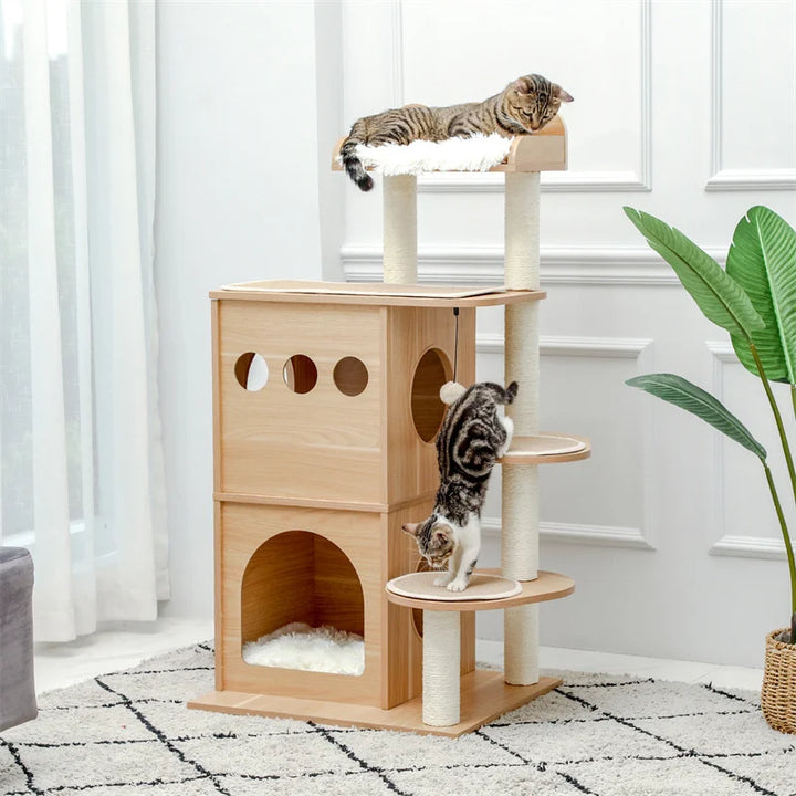Árvore para gatos de design 89 cm – Elegância e conforto para espaços pequenos