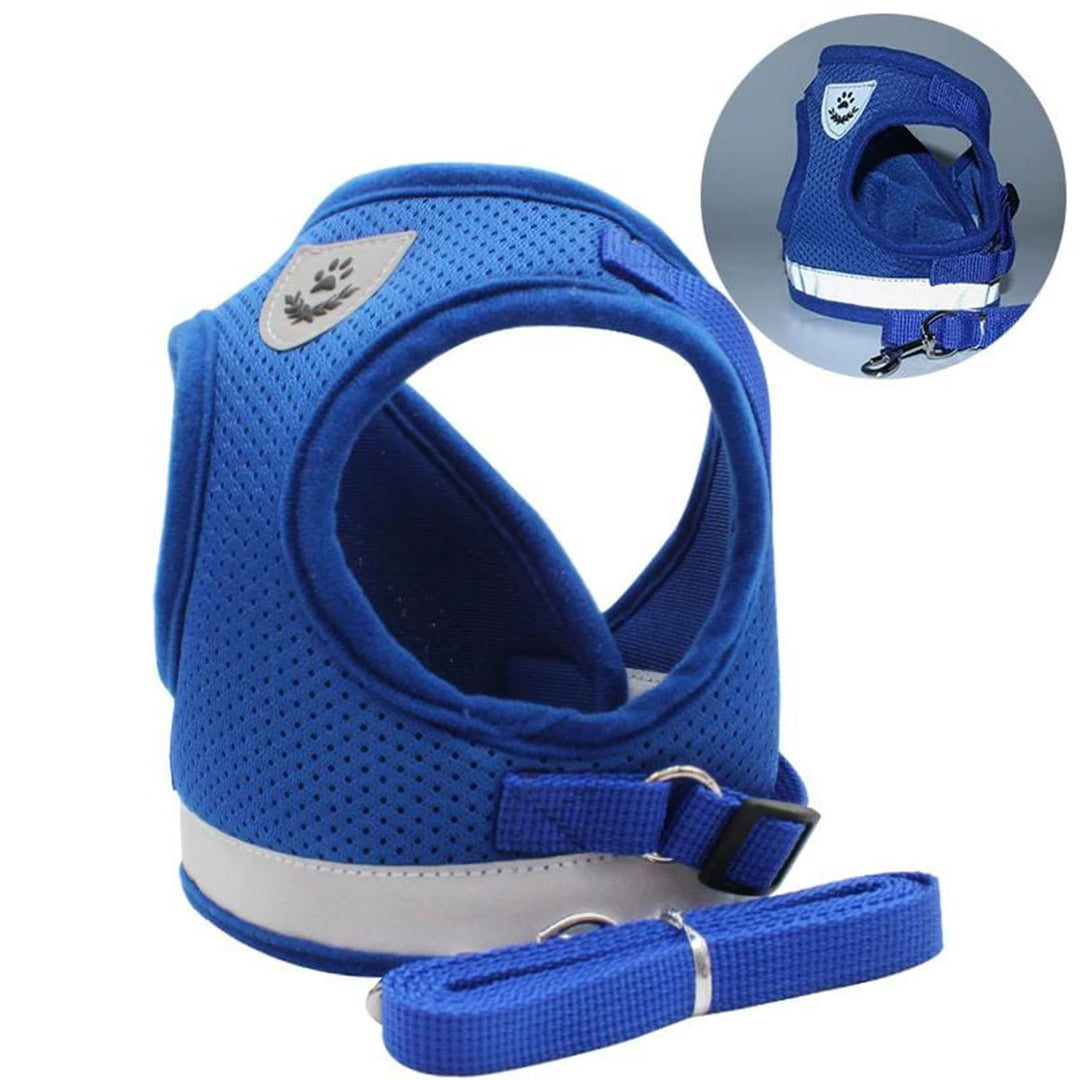 Peitoral respirável para cães e gatos pequenos, leve, seguro e visível