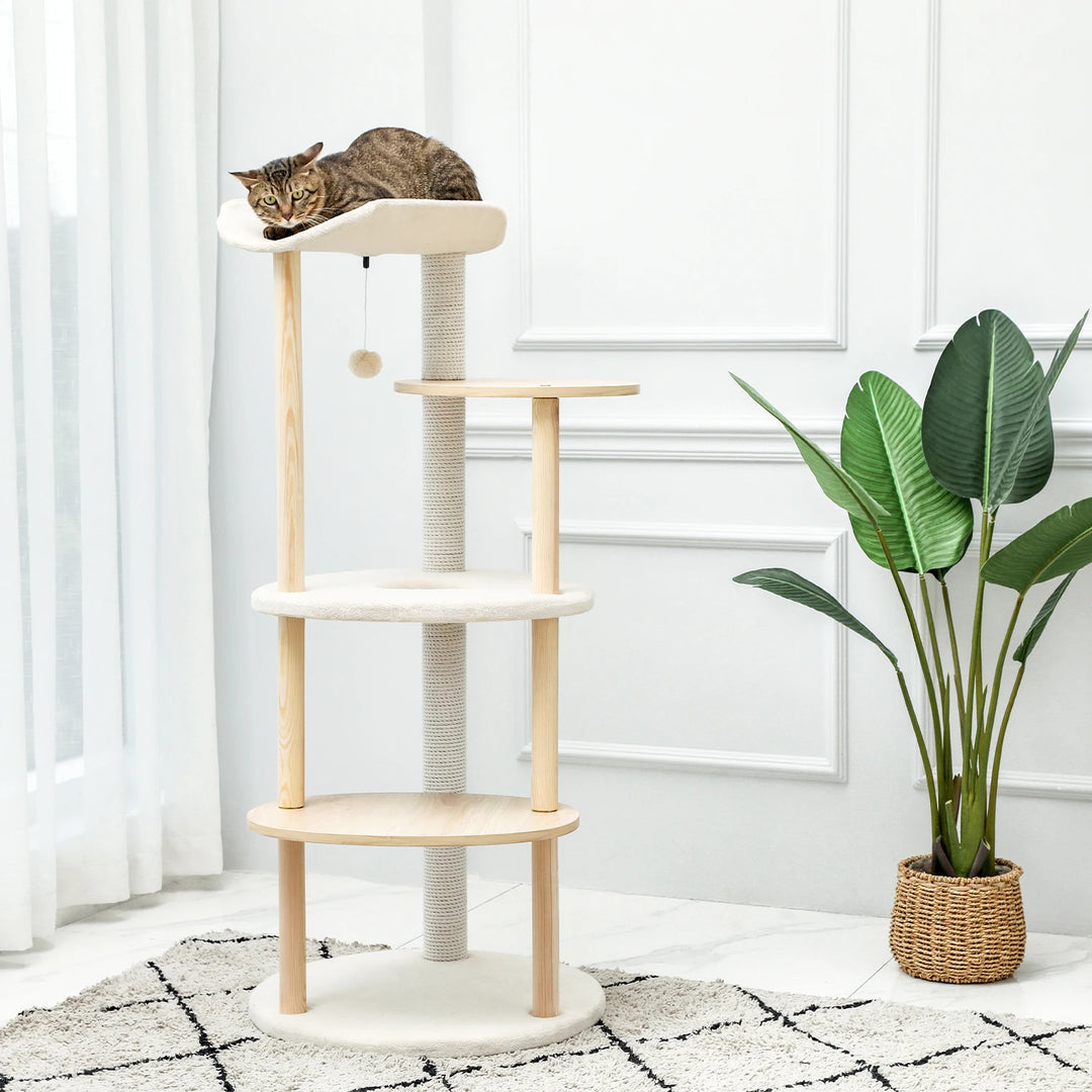 Árvore para gatos de design 89 cm – Elegância e conforto para espaços pequenos