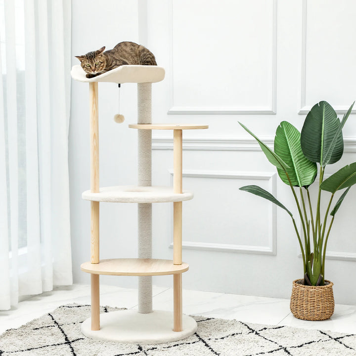 Árvore para gatos de design 89 cm – Elegância e conforto para espaços pequenos