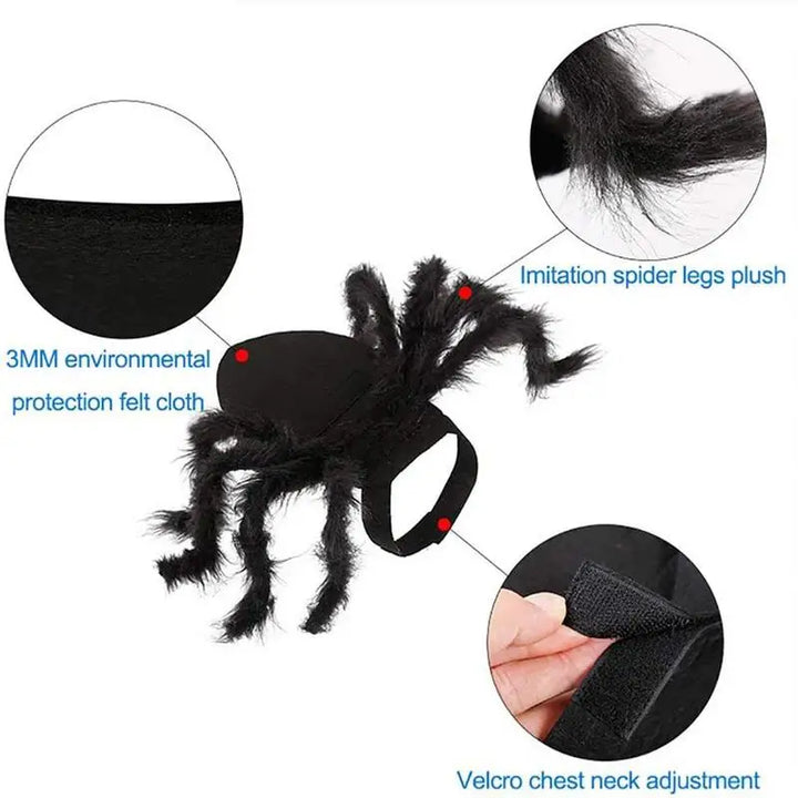 Fantasia de aranha de Halloween – para gato, filhote ou cachorro pequeno