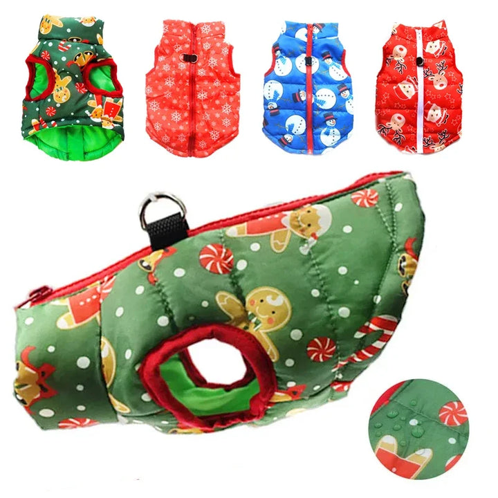 Casaco de inverno para cães pequenos – Especial de Natal, quentinho e prático