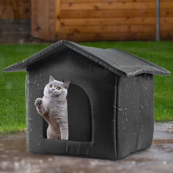 Abrigo externo para gatos vadios – discreto, acolhedor e reconfortante