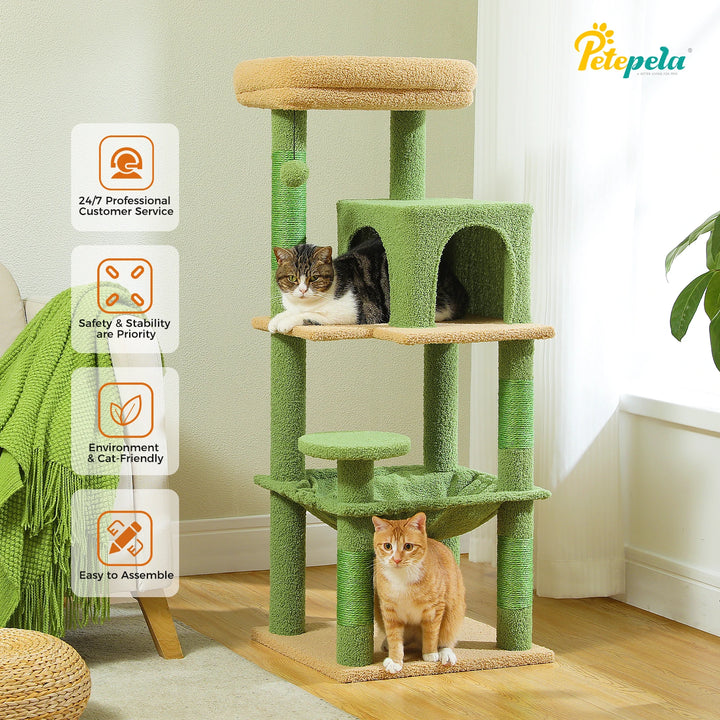 Torre Cocoon para Gatos Sensíveis – Rede Calmante e Condomínio