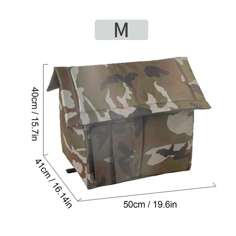 Abrigo externo camuflado para gatos vadios - Quente, à prova d'água e protetor