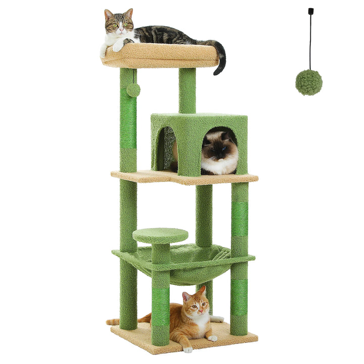 Torre Cocoon para Gatos Sensíveis – Rede Calmante e Condomínio