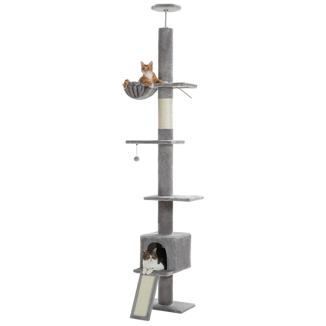 Árvore para gatos de design vertical e místico – O reino sombrio dos trepadeiras