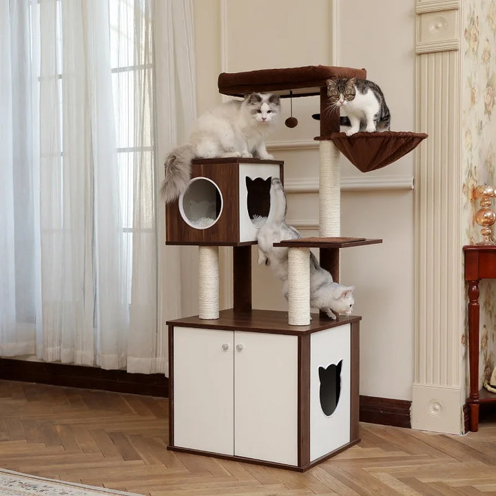 Árvore para gatos de design 89 cm – Elegância e conforto para espaços pequenos