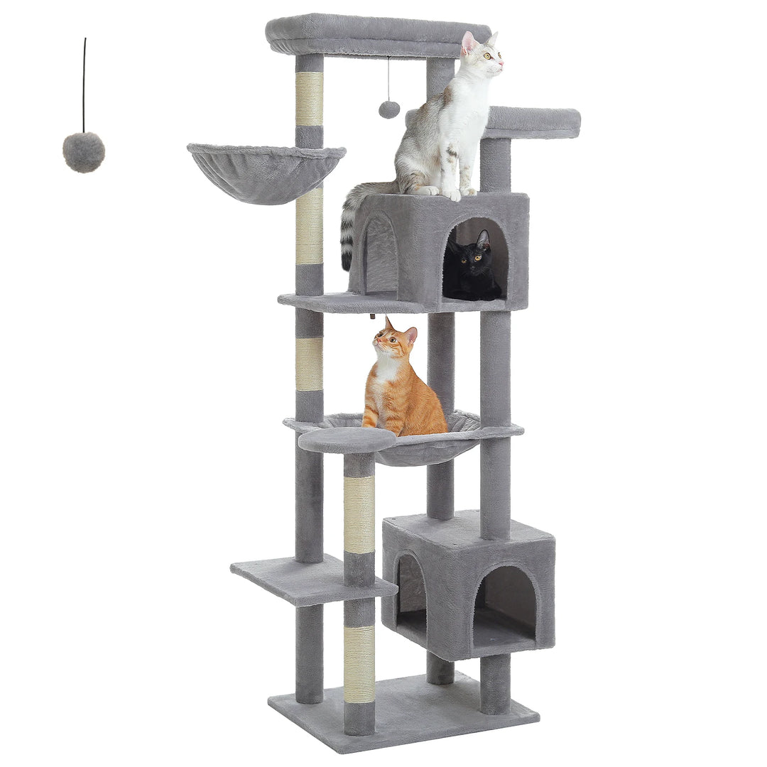Árvore para gatos XXL 175 cm – 2 redes, condomínios e arranhadores para gatos grandes