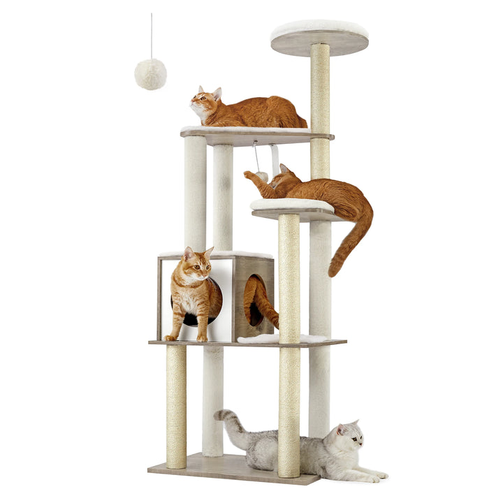 Árvore para gatos 165 cm – Refúgio vertical elegante para gatos exigentes