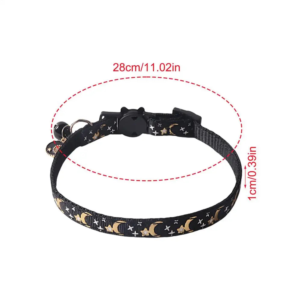 Coleira para gatos Moon &amp; Star: Laço sagrado e estilo celestial