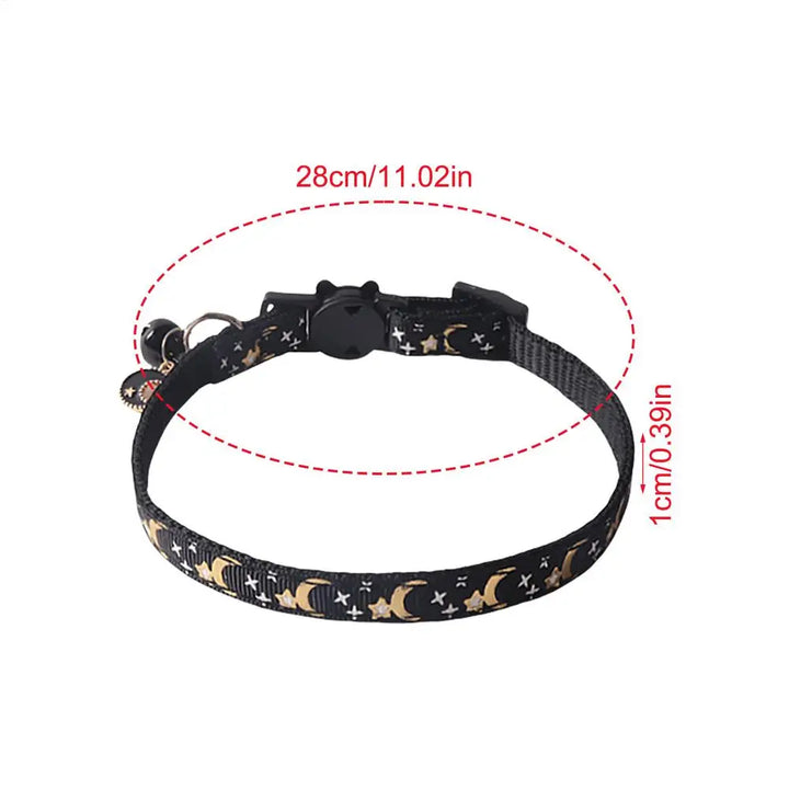 Coleira para gatos Moon &amp; Star: Laço sagrado e estilo celestial