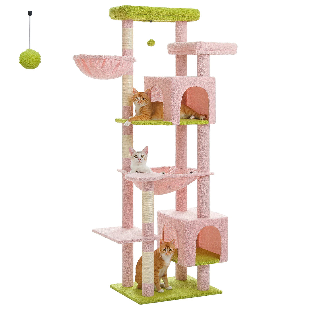 Árvore para gatos XXL 175 cm – 2 redes, condomínios e arranhadores para gatos grandes