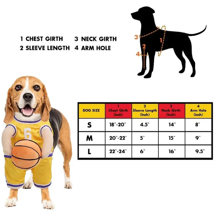 Fantasia de jogador de basquete para cães: transforme seu cão em uma estrela da sala de estar