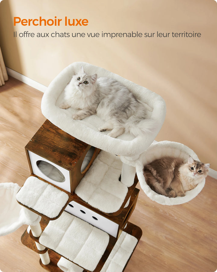 Árvore para gatos 197 cm – Um refúgio estável para vários gatos