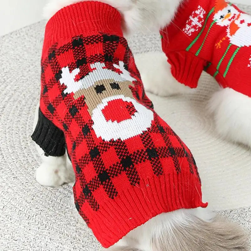 Suéter de Natal macio, quente e carinhoso para cães ou gatos