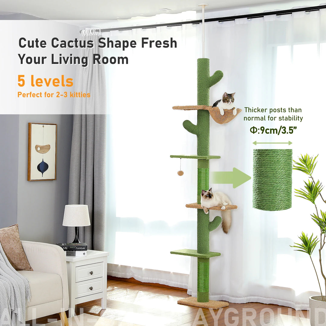 Torre vertical para gatos de design – até 3 gatos, 5 níveis de liberdade
