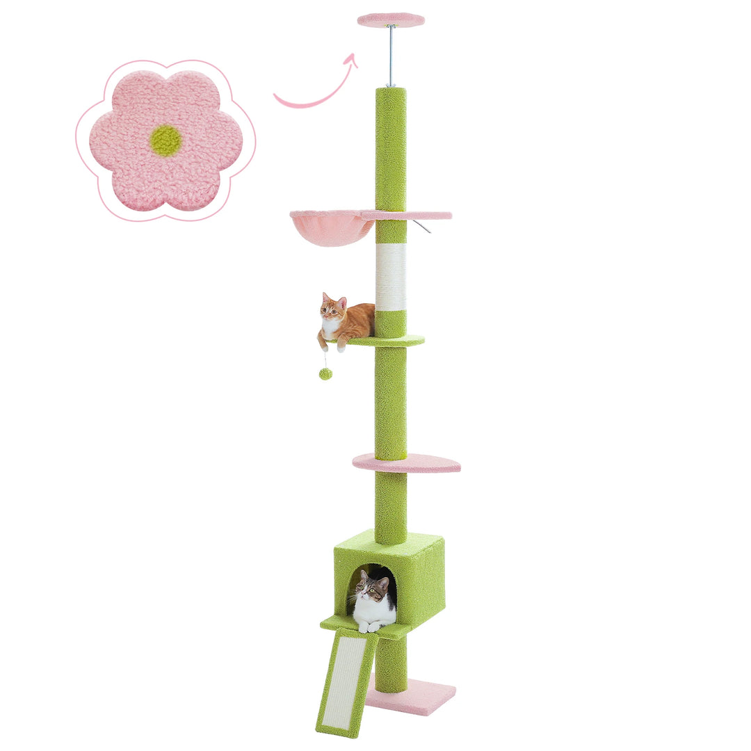 Árvore para gatos de design vertical e místico – O reino sombrio dos trepadeiras