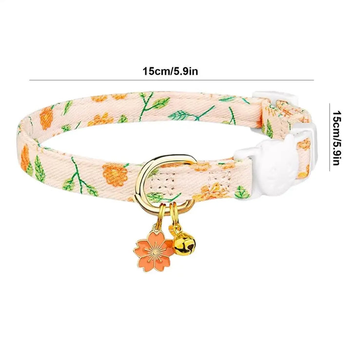 Coleira floral para gatos e cães pequenos: delicada, segura e pensada como um gesto de amor