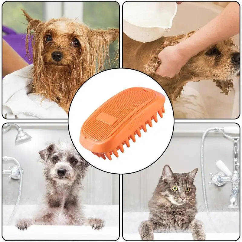 Escova de banho antiderrapante para cães: massagem relaxante e pegada segura