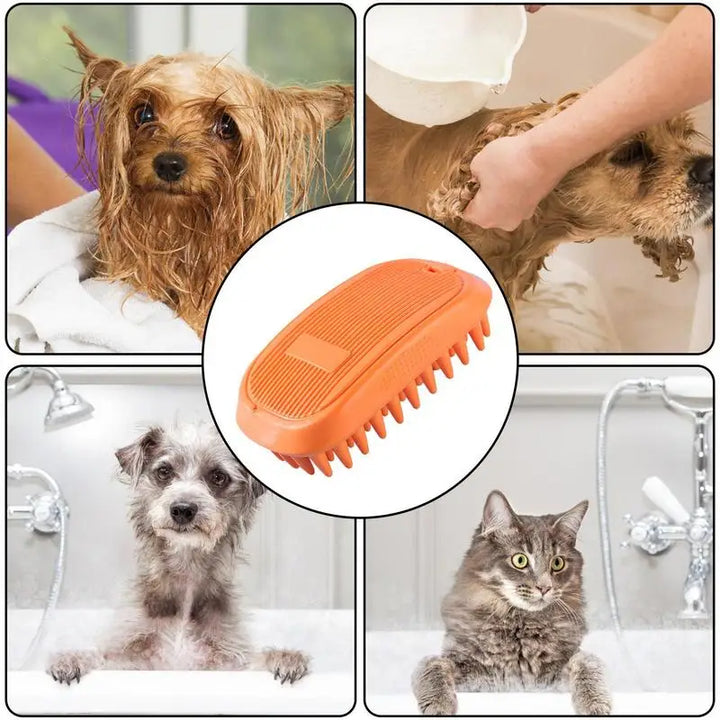 Escova de banho antiderrapante para cães: massagem relaxante e pegada segura
