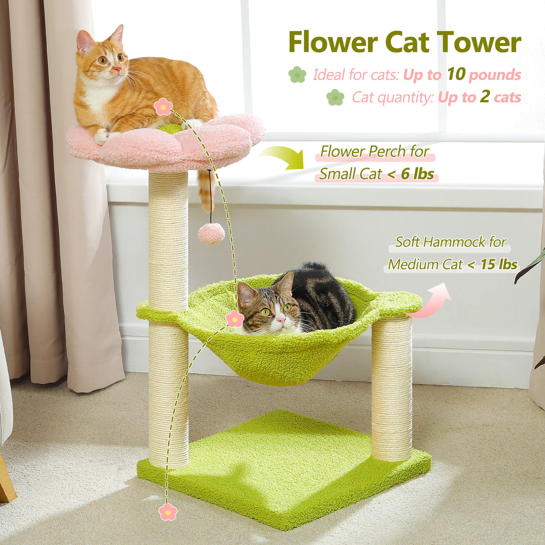 Árvore para gatos com flores: suavidade, estilo e serenidade todos os dias