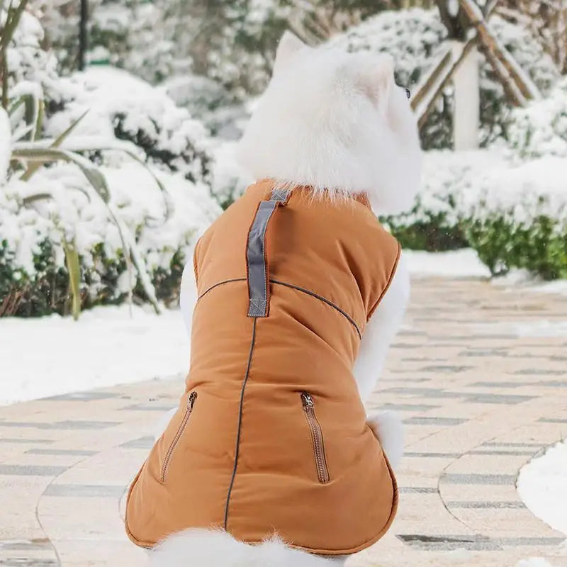 Casaco elegante de gola alta de 4 patas para cães pequenos