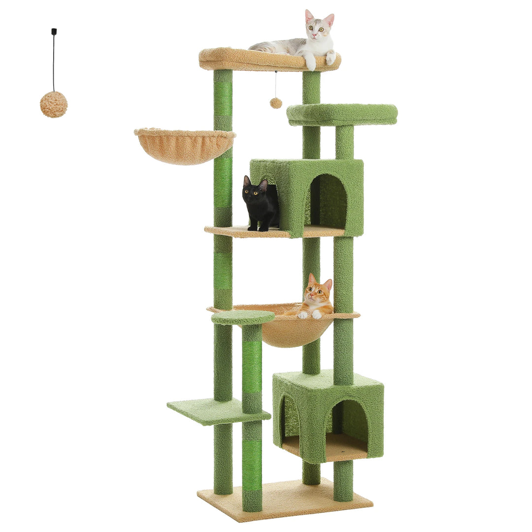 Árvore para gatos XXL 175 cm – 2 redes, condomínios e arranhadores para gatos grandes