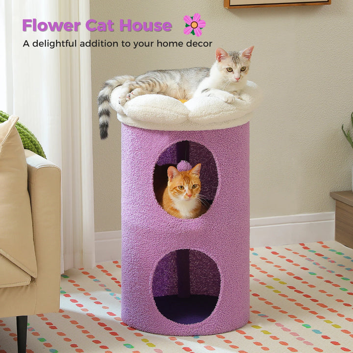 Um refúgio florido para gatos sensíveis e interiores elegantes