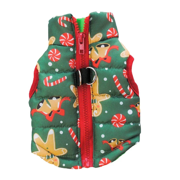 Casaco de inverno para cães pequenos – Especial de Natal, quentinho e prático