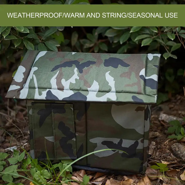 Abrigo externo camuflado para gatos vadios - Quente, à prova d'água e protetor