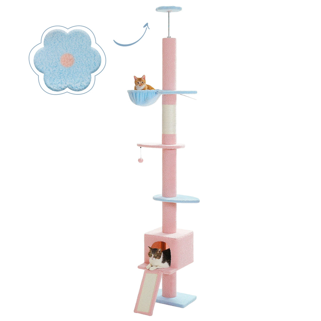 Árvore para gatos de design vertical e místico – O reino sombrio dos trepadeiras