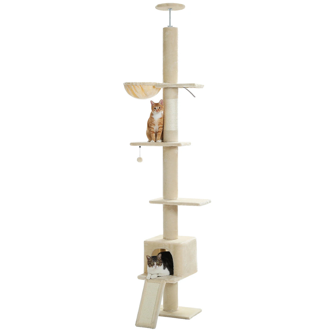 Árvore para gatos de design vertical e místico – O reino sombrio dos trepadeiras