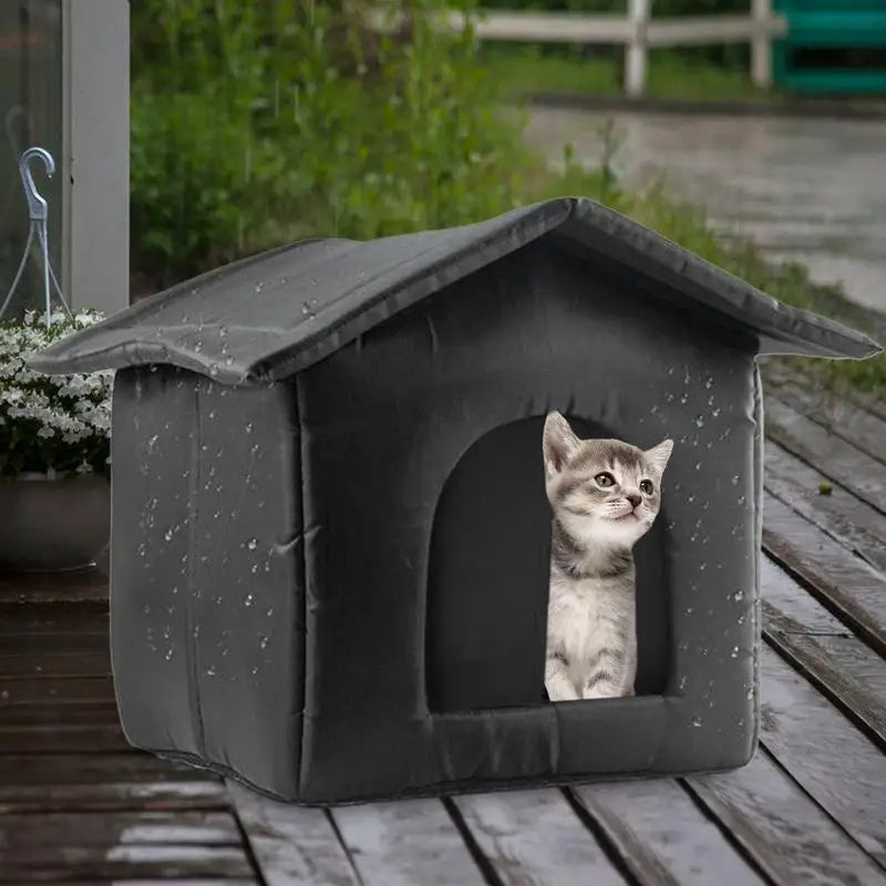 Abrigo externo para gatos vadios – discreto, acolhedor e reconfortante