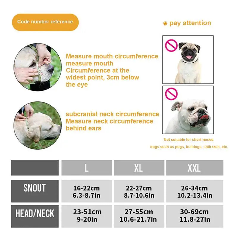 Focinheira de malha 2XL para cães: controle suave, conforto total