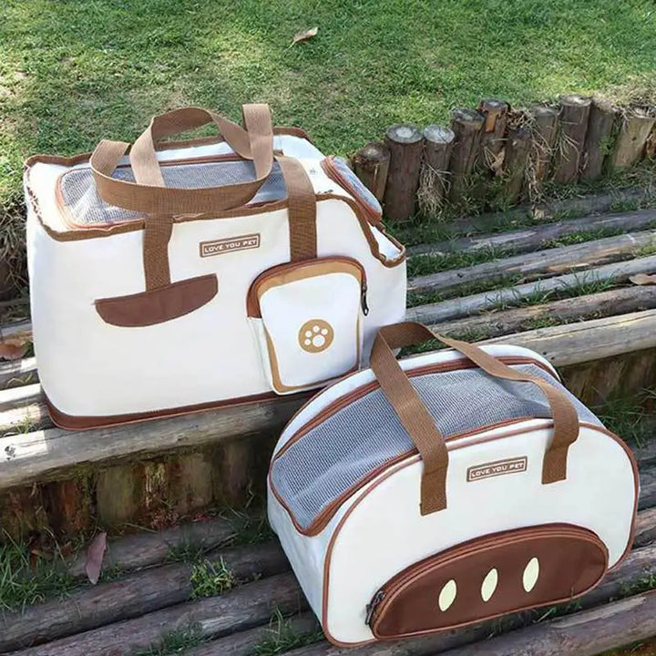 Caixa de transporte para cães e gatos do tamanho de uma cabine para passeios elegantes e delicados