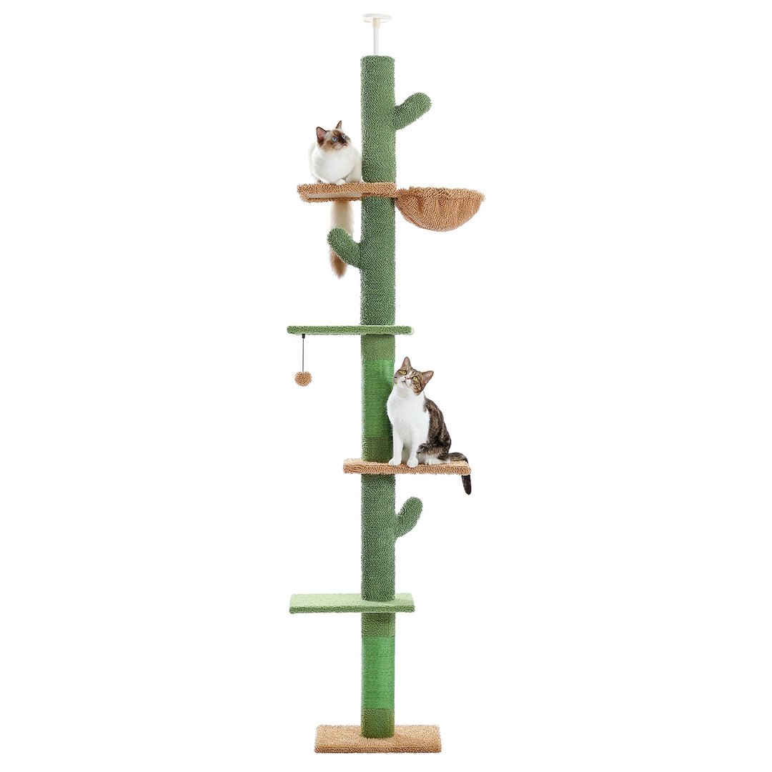 Torre vertical para gatos de design – até 3 gatos, 5 níveis de liberdade