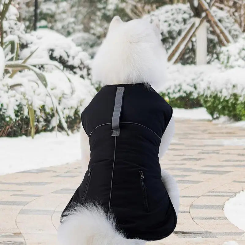 Casaco elegante de gola alta de 4 patas para cães pequenos