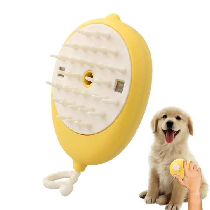 Escova de banho macia para cães e gatos com dispensador de xampu integrado