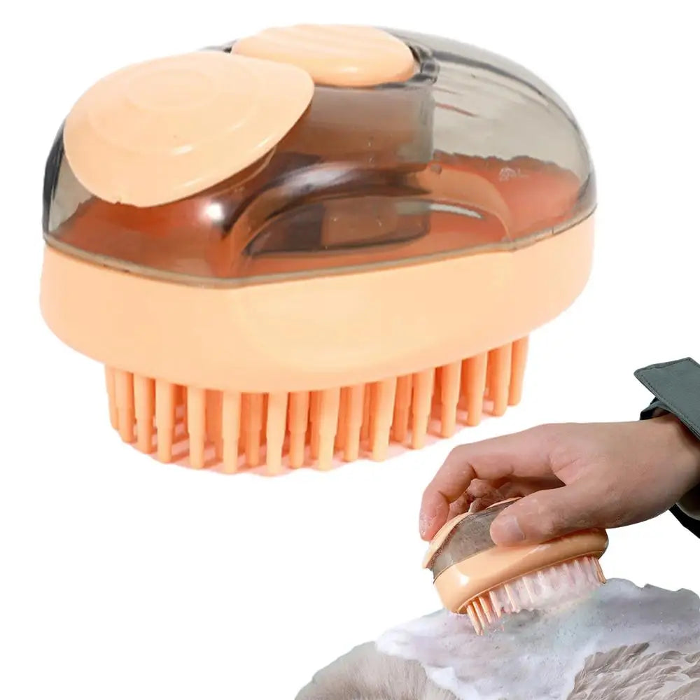 Escova de banho para cães e gatos: pelos macios, massagem relaxante