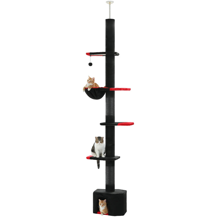 Torre vertical para gatos de design – até 3 gatos, 5 níveis de liberdade