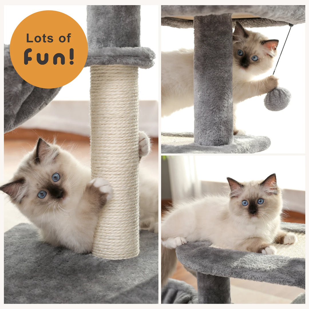 Torre para gatos 80 cm – O abrigo para gatinhos fofinhos e brincalhões