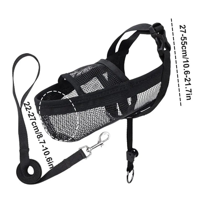 Focinheira de malha 2XL para cães: controle suave, conforto total