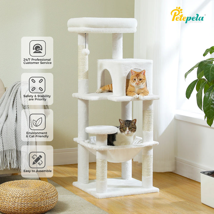 Torre Cocoon para Gatos Sensíveis – Rede Calmante e Condomínio