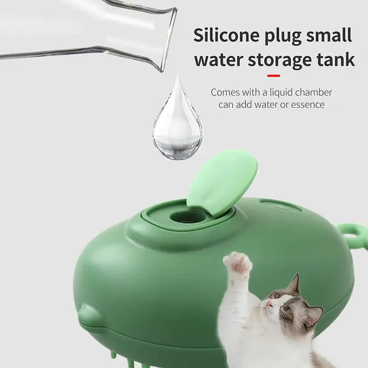 Escova de banho macia para cães e gatos com dispensador de xampu integrado