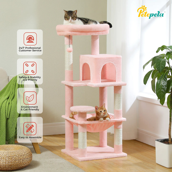Torre Cocoon para Gatos Sensíveis – Rede Calmante e Condomínio
