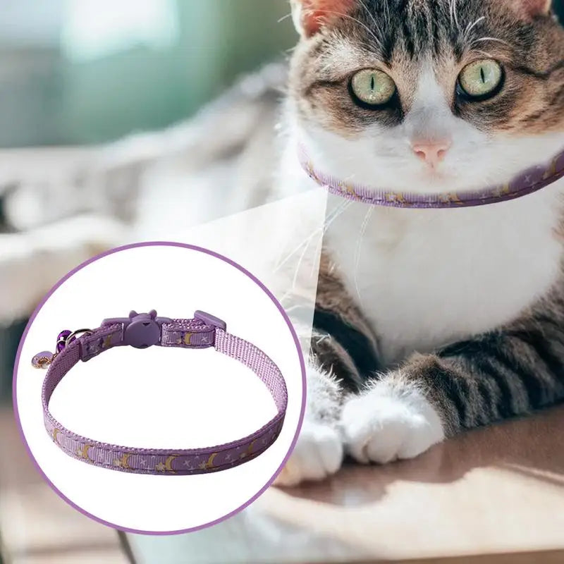 Coleira para gatos Moon &amp; Star: Laço sagrado e estilo celestial