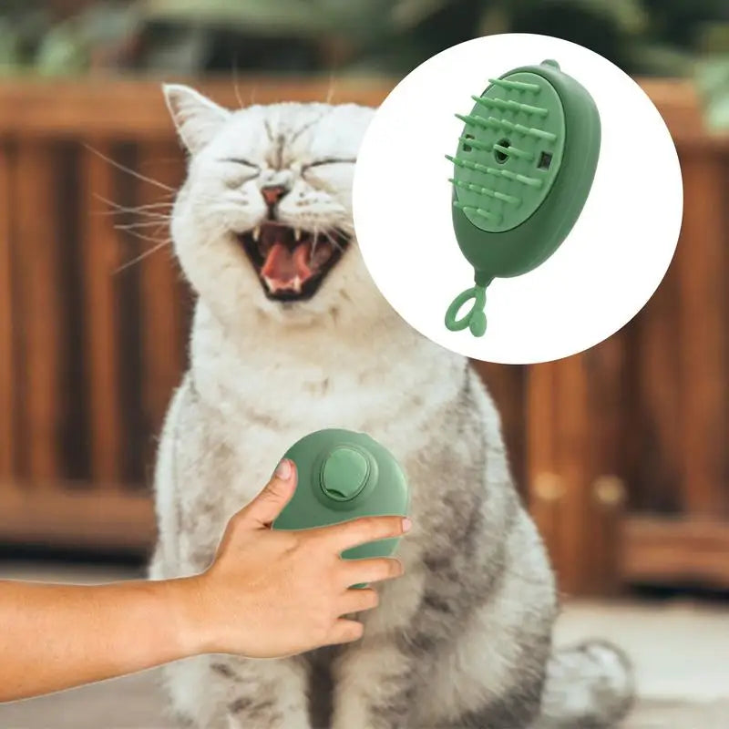 Escova de banho macia para cães e gatos com dispensador de xampu integrado
