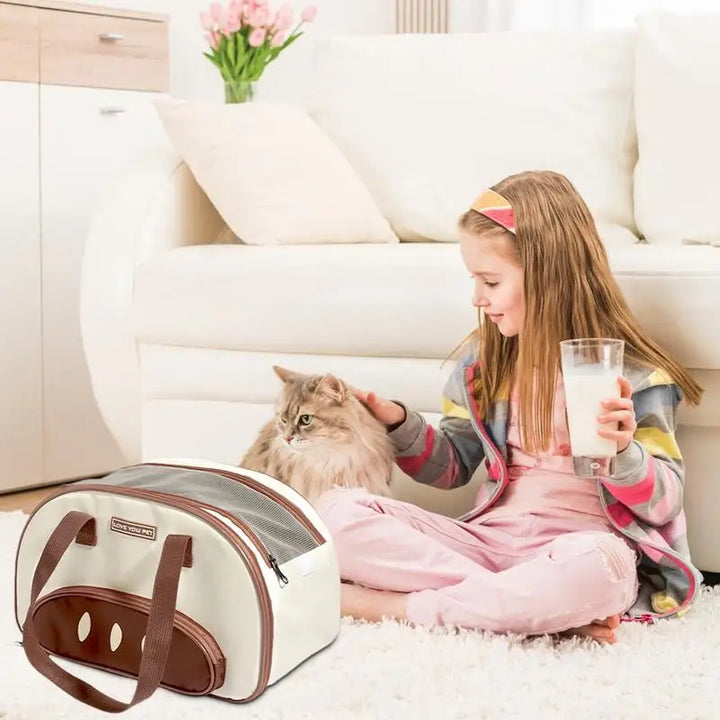 Caixa de transporte para cães e gatos do tamanho de uma cabine para passeios elegantes e delicados